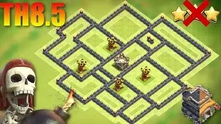 New BEST Th8.5 Anti-3 Star War Base (4 Air Defence/No X-bow) | Town Hall 8.5 Base For War/Trophies