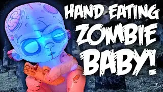 INFLATABLE HAND EATING ZOMBIE BABY by GOOSH for HALLOWEEN from AMAZON UNBOX AND REVIEW