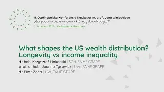 What shapes the US wealth distribution? Longevity vs income inequality