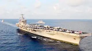 USS Carl Vinson Carrier Strike Group Steam In The South China Sea