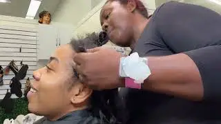 Half cornrows, half sewing  
