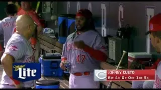 Johnny Cueto dominant start in Colorado: 7/25/15 Rockies vs Cincinnati Reds full game