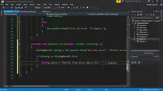 Visual Studio SQL Database Tutorial 06 - C# Delete Data from Database - C# CRUD Tutorial