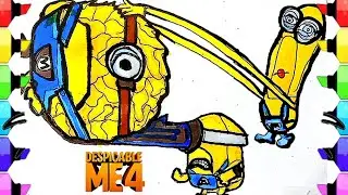 How to Draw Mega Minion Jerry // Despicable Me 4 Coloring Page // Despicable Me 4