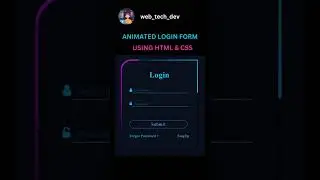 css animation login form #coding #css3  #htmlcss #html5 #javascript #css #internalcss #frontend
