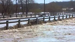 Kickapoo Creek in flood.