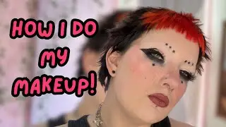 ☆ Simple Alternative Makeup Tutorial ☆ BIG EYELINER + star brows