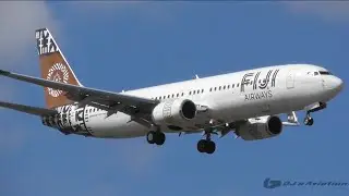 Fiji Airways 737-86J Daylight Landing at Melbourne Airport