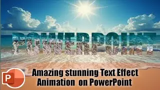 Stunning text Effect Presentation Animation in MS PowerPoint|sea wave video behind the text