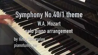 Mozart - Symphony No. 40 (1st Mov.) for piano solo, Hetty Sponselee for Pianotunes