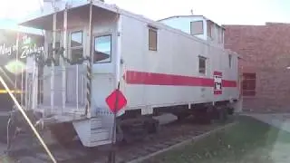 CB&Q ALCO and Caboose with Christmas Lights