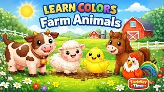 Farm Animals Color Song 🐑 | Learn Colors for Toddlers