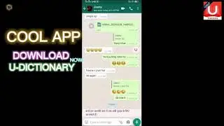 U-Dictionary App | Translate English WhatsApp Message to Hindi | Learn English | Download now
