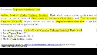 AP Vaidya Vidhana Parishad, Civil Assistant Surgeon Jobs