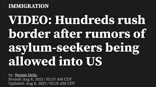 VIDEO - ILLEGAL ALIENS STORM TEXAS BORDER!  Tom Trento, Border Brief.