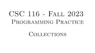C++ Programming Practice (Fall 2023) - 4.02 - Collections