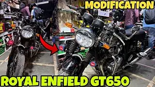 Royal Enfield GT 650 me saari Needful Loaded Modification kardi | Terminator Fog Light | Mirrors |