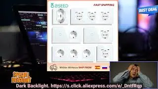 1005001997268148 BSEED Touch Light Switch With EU Power Wall Sockets White Wall Led Swi