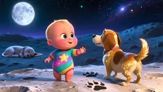 Dog&rsquo;s Magic Moon Trip 🌙 Fun Kids Song | Learn ABC and Numbers Nursery Rhyme