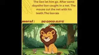 THE LION AND A MOUSE #englishstories #kidsstories #moralstories #animationstory #shorts