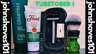 TATARA masamune Razor AND TATARA Blade: crabtree&Evelyn soap&splash: FB  Brush: Floid Vetiver Balm.