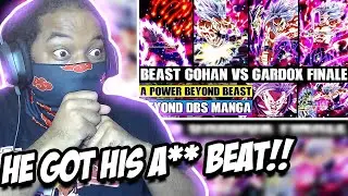 Beyond Dragon Ball Super God Of Destruction Gardox Vs Beast Gohan Finale! REACTION