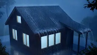🌧️ A Refreshing Sleep with Torrential Rain & Thunder on a Rickety Tin Roof | Rainforest Ambience