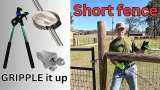 Short fence repair. Gripple system intervention. No wire stripping!