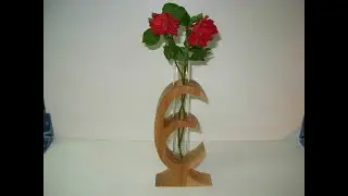 wood and test tube vase