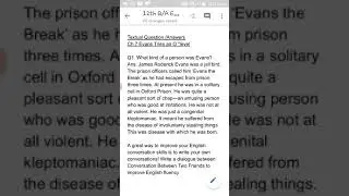 12th (1-5)Question /Answers Evans tries an O