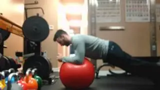 Swiss Ball Hard Plank