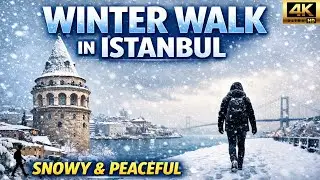 AFTERNOON SNOW WALK IN ISTANBUL | PEACEFUL WINTER WALKING TOUR