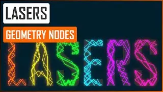 Laser system in Geometry nodes - Blender tutorial ENG