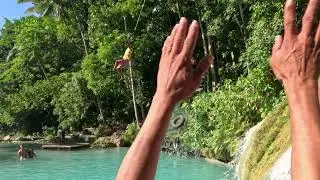 Siquijor Human Drone Cambugahay Falls Rope Swing Philippines 2024