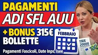 Pagamenti Febbraio Assegno di Inclusione, SFL, AUU e Naspi + Bonus 315 Euro Automatico