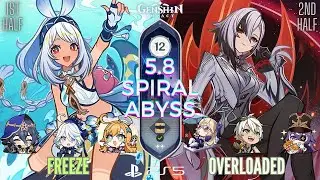C0-R1 Mualani Freeze & C0-R1 Arlecchino Overloaded | Spiral Abyss 5.7/5.8 | Genshin Impact