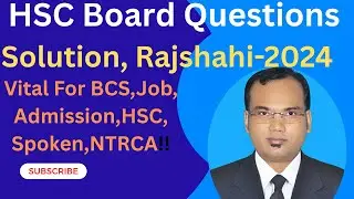 HSC Question solution|English 2nd Paper|Rajshahi Board-2024|english hospital24|Grammar & Shortcut||