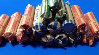 On with the hunt. Customer rolls. Pennies, dimes, and nickels.