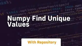 numpy find unique values