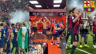 Barcelona Players Crazy Celebrations After Winning Copa del Rey Final Against Real Madrid