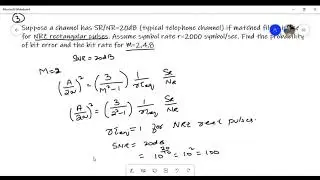 Calculation of probability of error & bit error probability