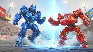 Mech McQueen vs Blue Robot Dog &mdash; Survival Battle Ignites! ⚡🤖| Red Monster