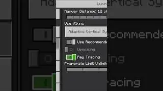 Turning on Ray Tracing in mobile #minecraft#RTX#shaders#rtxinmobail