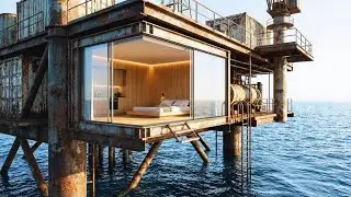 A Hidden Room Taking Shape on an Abandoned Ocean Platform | ASMR Timelapse