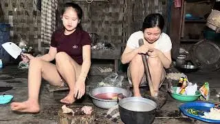 พ่อชื่อไก่ให้ 1 ตัว บอกว่าอยากกินแกงใส่ยวกกล้วย สองสาวเลยจัดให้..🤣‼️🇱🇦🇹🇭