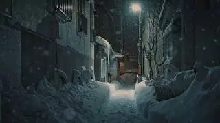 Quiet Winter Night Walk in Hokkaido Japan | Sapporo Snowy Streets