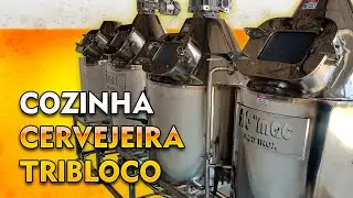 equipamento tri-bloco cozinha cervejeira tri bloco, faça sua própria cerveja, fale com Agmac