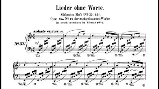 Mendelssohn - Song without Words in F Major, Op. 85, No. 1