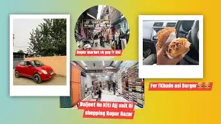 Aaj asi gay✈️✈️ Ropar Bazar 👫Nale Khade Asi tasty Burger🍔🍔🍔
