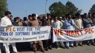 The UOM department of software engineering students want to registered degree with PEC...